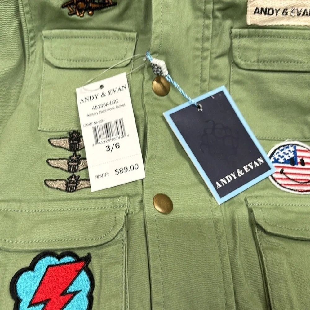 Andy & Evan Andy & Evan Baby Boys Military Patchwork Jacket - Infant